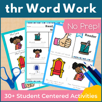 Preview of thr Word Family Word Work and Activities - Three Letter Blends Word Work