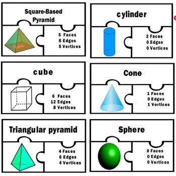 basic three dimensional shapes math centers station 3d puzzles 2nd 3rd