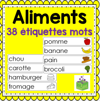 Preview of Guide alimentaire- Aliments- Étiquettes mots- Food Groups FRENCH