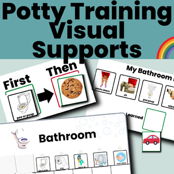 Preview of Autism Visual Support Bathroom Visual Schedule with photos for Toilet Training