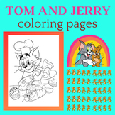 tom and jerry coloring pages activity pages printable A4 V2