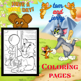 tom and jerry coloring pages printable activity book for kids