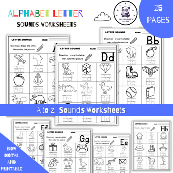Alphabet tracing activities |A to Z coloring pages for prek & k | TPT