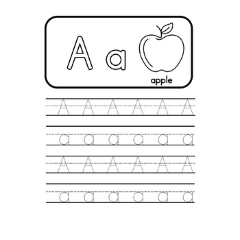tracing alphabet A-Z by ARBD | TPT