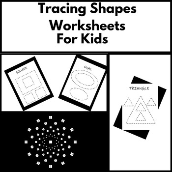 Preview of tracing  shapes Worksheet for Kids