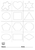 tracing shapes Worksheets for toddlers