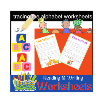 Preview of tracing the alphabet worksheets