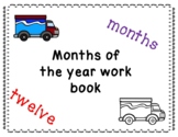 twelve months of the year work pack, tracing writing and ordering