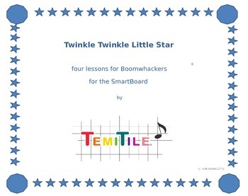 Preview of twinkle twinkle little star for boomwhackers®, 4 lessons on the SmartBoard
