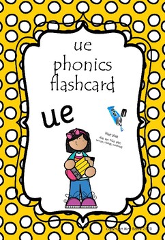 Preview of ue phonics flashcard - rwi style