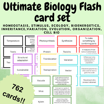 Preview of ultimate biology card sort activity ecology homeostasis cells inheritance