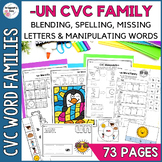 un CVC Word Family Centers Worksheets and Printable Phonic