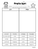 un- and mis- Prefix Sorting Worksheet - Prefixes and Suffixes