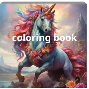 Preview of unicorn coloring book