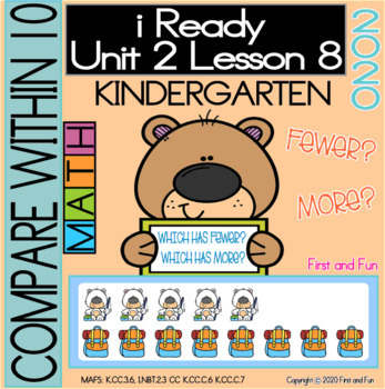 Preview of COMPARE WITHIN 10 iREADY KINDERGARTEN MATH UNIT 2 LESSON 8 WORKSHEET POSTER