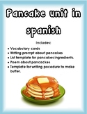 unit on pancakes in spanish/ unidad con panqueques