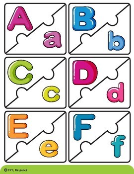 uppercase to lowercase alphabets free puzzle by mr pencil