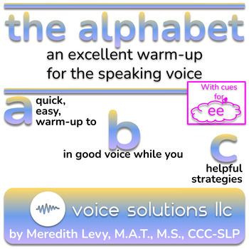 Preview of use the alphabet: a warm-up to improve voice quality and stuttering, with ee