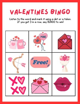 valentine's bingo by YVONNE LINGLEY | TPT