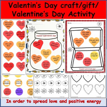 Preview of valentine's day craft, gift, compliment activity, Drawing Art Project Craft