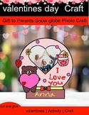 valentines day  Craft Gift to Parents Snow globe Photo Craft