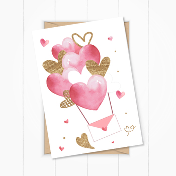 Preview of valentines day card - love card - birthday card - Ready to print