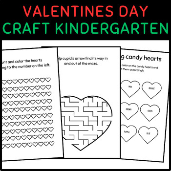Preview of valentines day craft ,valentines day book