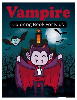 Preview of vampire coloring book for kids