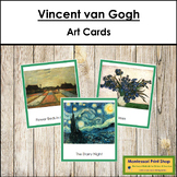 Vincent van Gogh 3-Part Art Cards (color borders) - Famous