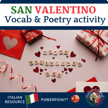 Preview of Italian San Valentino Vocabulary and Poetry activity