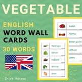 vegetable ENGLISH word wall | VEGGIES picture card