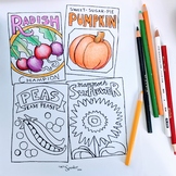 vegetable seed packets coloring
