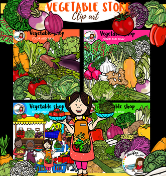 Preview of Vegetable Store-clip art- 122 images!!
