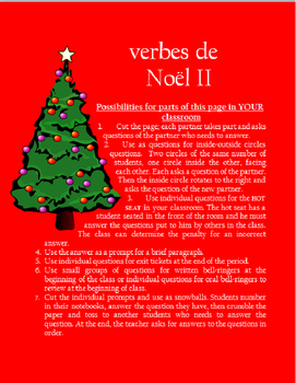 Verbes De Noël 2 French - 