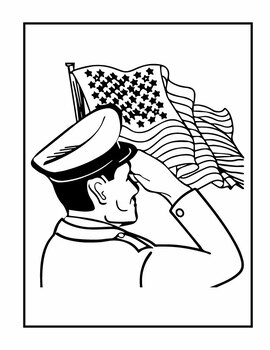 soldier saluting coloring pages