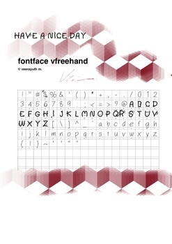 Preview of fontface vfreehand