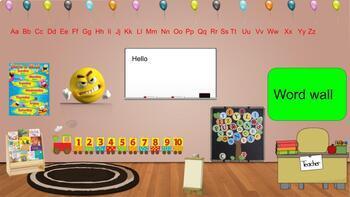 Preview of virtual kindergarten lessons and activities with clickable links