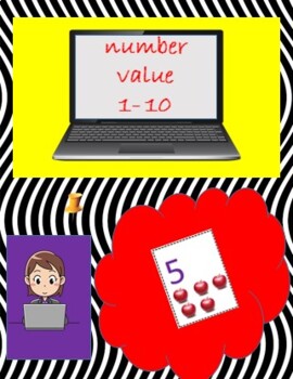 Preview of virtual kindergarten number value of up to 10