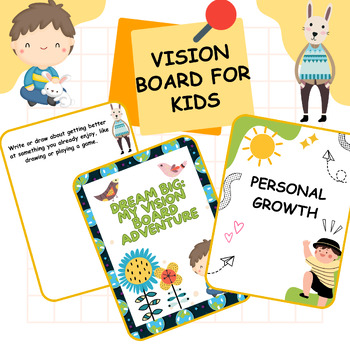 vision board Worksheet for kindergarten,New for 2024,Prompts and Space ...