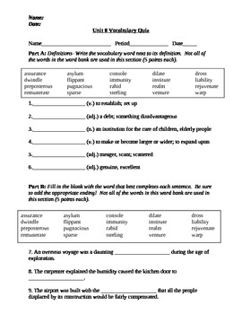 Vocabulary Workshop Level A Unit 8 Test Answers - J-yings3cr3tworld