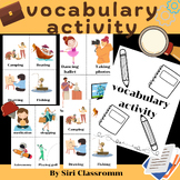 vocabulary activity cards, digital downloads