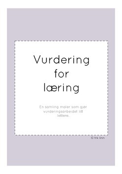 Preview of vurdering for læring - maler til vurderingsarbeid