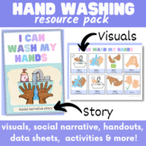 Hand washing social narrative, visuals, data collection, a