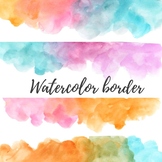 watercolor splash border clipart