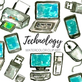 watercolor technology clipart