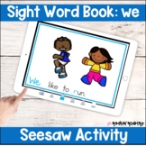 we Sight Word Book Seesaw Activity Distance Learning
