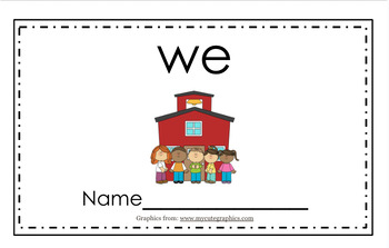 Preview of we - sight word book (fill in the blank)