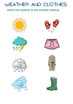 weather and clothes by Best Educator Resources World | TPT