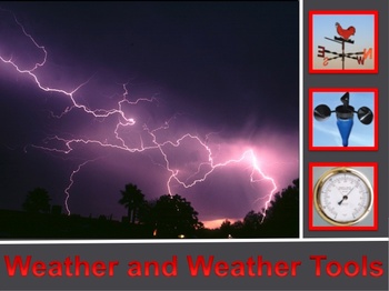 Preview of Weather and Weather Tools Power Point lesson and Interactive Notebook File