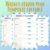 weekly lesson planner cheklist schedule printable homescho
